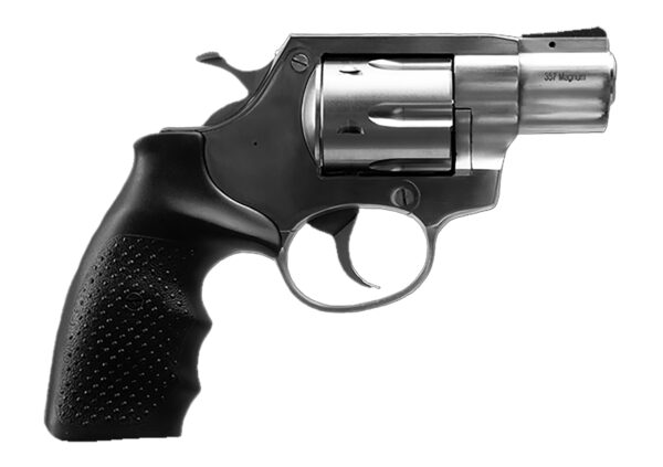Rock Island 3520S AL3.1  Medium Frame 357 Mag 6 Shot, 2" Stainless Full Shroud Barrel, Cylinder & Frame, Black Finger Grooved Rubber Grip, Transfer Bar Safety, Exposed Hammer