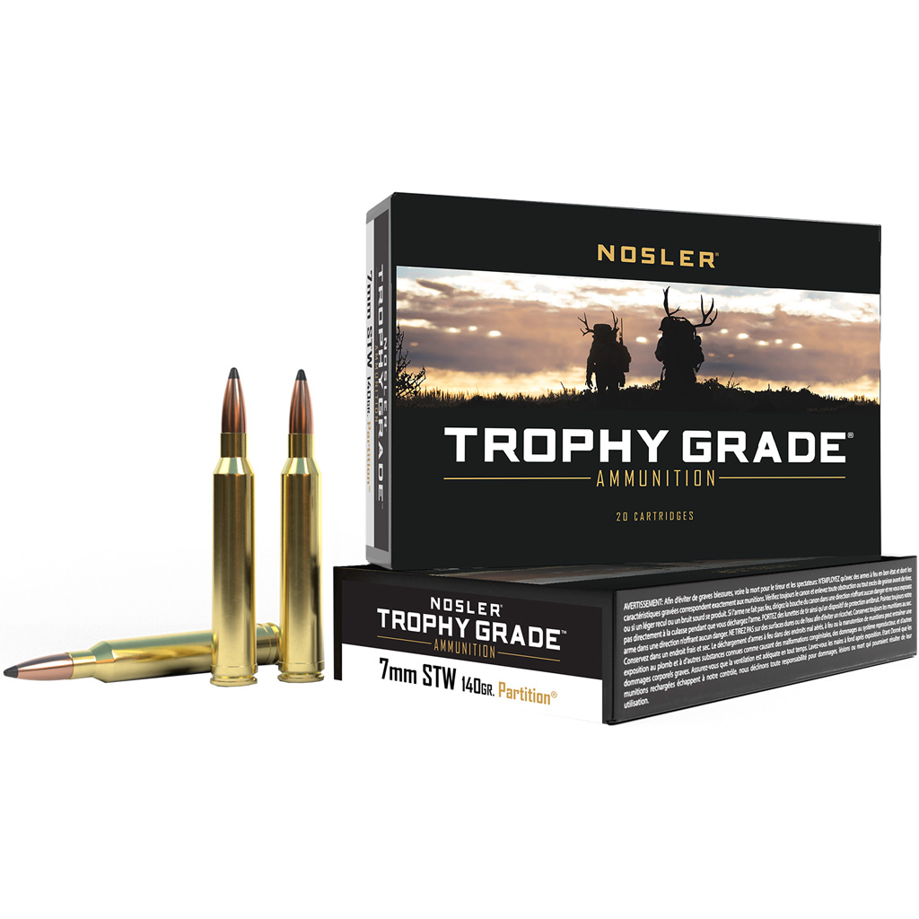 Nosler Trophy Grade Rifle Ammunition 7mm STW 140 gr. PT SP 20 rd.