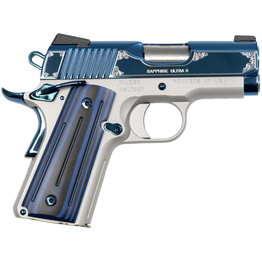 Kimber Sapphire Ultra II Pistol 9mm 3 in. Bright Blue 8 rd.