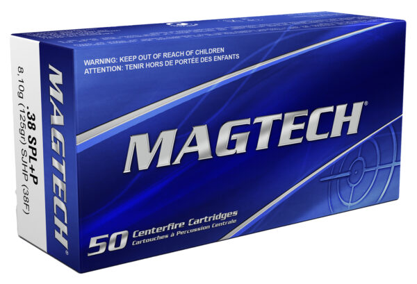 Magtech 38F Range/Training  38Special+P 125gr Semi Jacketed Hollow Point 50 Per Box/20 Case