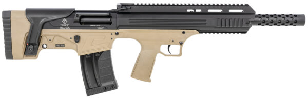 ATI ATIG12BDT Bulldog  12 Gauge Semi-Auto 3" 5+1 18.50" Black Steel Barrel, Black Aluminum Receiver, Picatinny Rail, Tan Fixed Bullpup Stoc & Grip