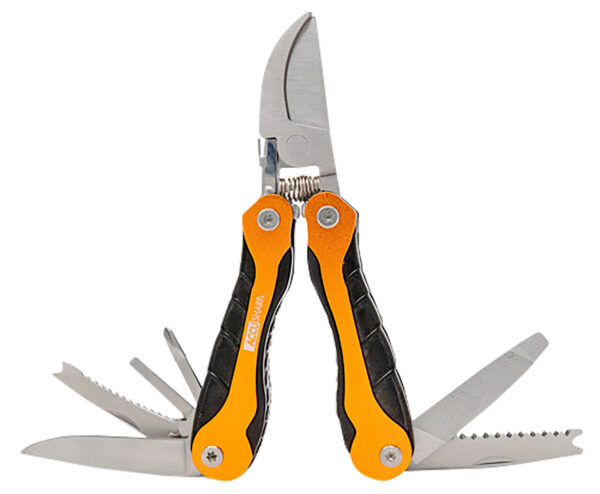 AccuSharp 085C Sportsman's Black/Orange Folding Plain Blade Includes Nylon Case with Belt Clip