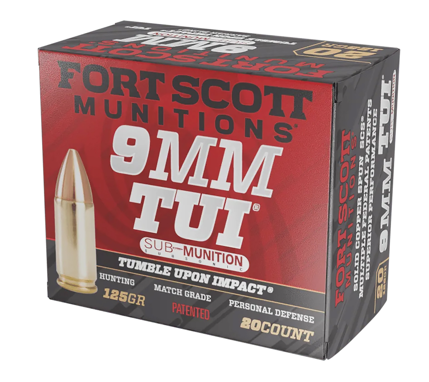 Fort Scott Munitions 9mm Luger 125gr SUBSONIC – 20rd
