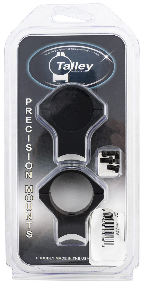Talley 75X719 Scope Mount/Ring Combo  Black Anodized Aluminum 30mm Tube Savage (8-40) Round Receiver w/Accutrigger High Rings 0 MOA