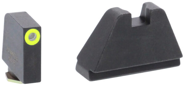 AmeriGlo GL682 Optic Compatible Sight Set for Glock  5XL Tall Green Tritium LumiGreen Outline Front Sight-Black Rear Sight