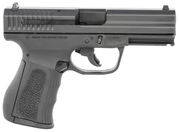 FMK G9C1G2BSSCM 9C1 G2 *CA/MA Compliant 9mm Luger 10+1 4" Black Stainless Steel Barrel, Black Serrated Carbon Steel Slide, Black Polymer Frame w/Picatinny Rail, Black Backstrap Grip