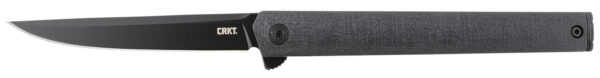 CRKT 7097K CEO Blackout 3.35" Folding Plain Black EDP AUS-8A SS Blade/Black GRN Handle Includes Pocket Clip