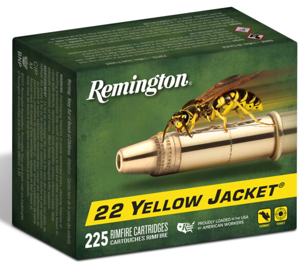 Remington Ammunition 21233 Yellow Jacket Rimfire 22LR 33gr Truncated Cone Hollow Point 225 Per Box/10 Case