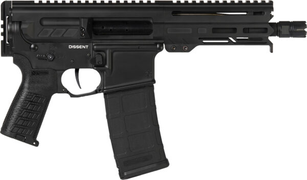 CMMG 55A938FAB Dissent  5.56x45mm NATO 30+1 6.50", Black Cerakote Rec, OEM Grip, Picatinny Buffer Adapter, Zeroed Drop-In Single Stage Trigger