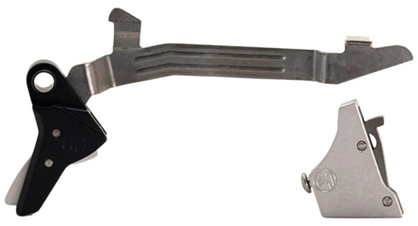 Timney Triggers ALPHAGLOCK34SILVR Alpha Competition 9mm Luger/40 S&W, Silver Straight Trigger, Compatible w/Glock Gen3-4