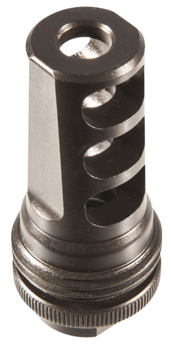 SilencerCo AC857 ASR Muzzle Brake Black Steel with 5/8"-24 tpi Threads for 338 Cal