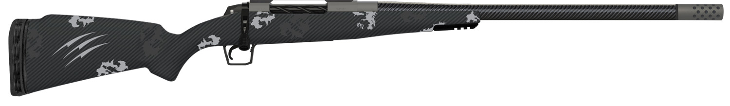 Fierce Firearms ROG7PRC22GP Carbon Rogue  Full Size 7mm PRC 3+1 22" Hand Lapped/Match Grade Threaded Barrel, Glacier Cerakote Steel Receiver, Phantom Camo Fierce Rogue Carbon Fiber Stock