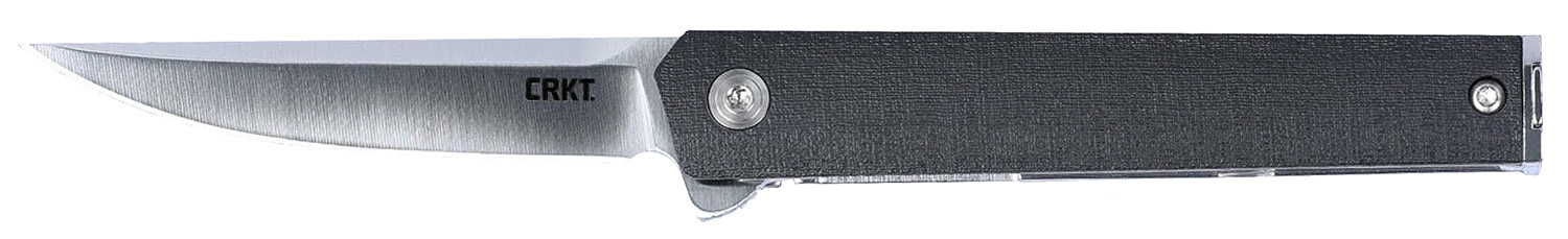 CRKT 7095KX CEO Compact 2.61" Folding Plain Satin 4116 SS Blade/Black GRN Handle Includes Pocket Clip