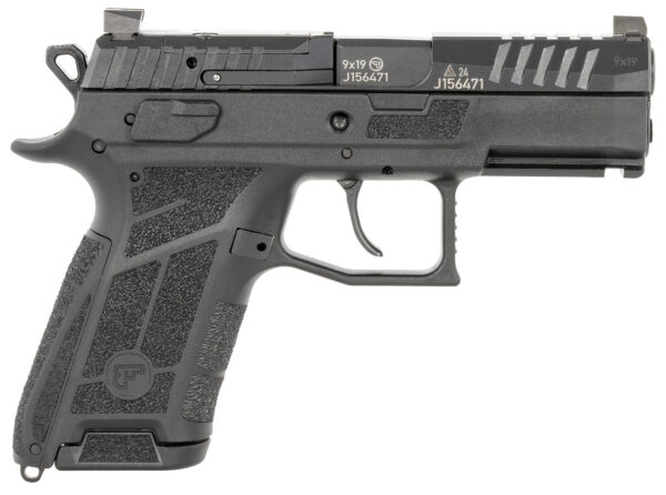 CZ-USA 91660 P-09 C Nocturne Compact 9mm Luger 15+1 3.74" Black Steel Barrel, Black Optic Cut/Serrated Steel Slide, Black Polymer Frame w/Picatinny Rail, Textured Grip