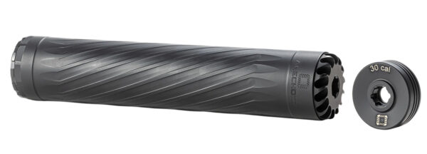 Anechoic X30LB Anechox 30L  30Cal/7.62mm/300Mag Black Stainless Steel/Titanium 1 3/8"x24 w/ 5/8"x24 DTA