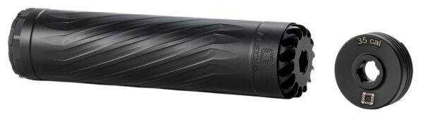 Anechoic X35B Anechox 35  35Cal/338Lapua/338/35Magnums Black Stainless Steel/Titanium 1 3/8"x24 w/ 1/2"x28 DTA