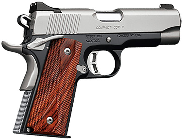 Kimber Mfg.,inc 3200018CA Custom CDP II (CA) 45 ACP 8+1 5" Front Serrations Stainless Steel Slide Brush Polished Front Strap Checkering Laminated Gray/Black Double Diamond Grip