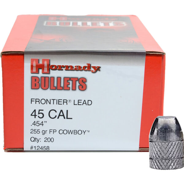 Hornady Frontier Lead Pistol Bullets 45 cal. .454 255 gr. FP Cowboy