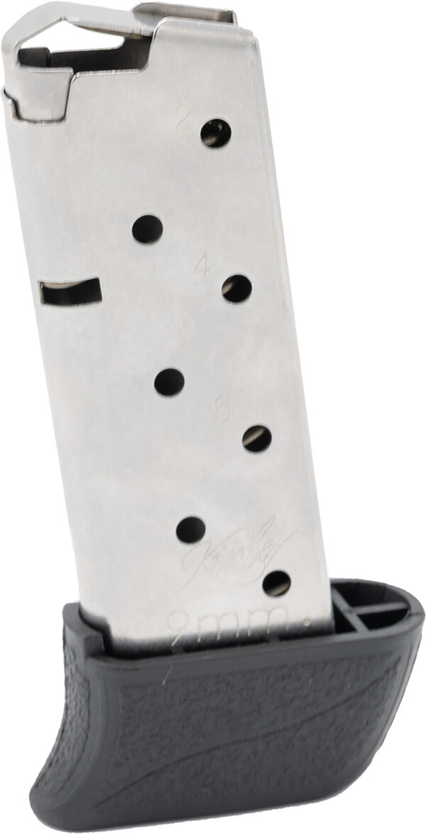 Kimber Mfg, Inc 1200848A Micro 9  8rd Extended 9mm Luger Silver Stainless Steel