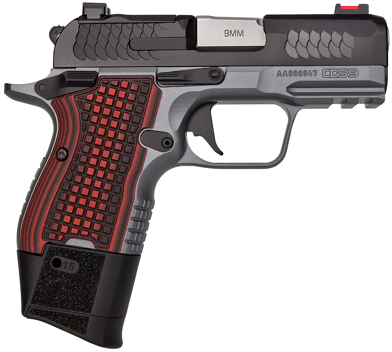 Kimber Mfg.,inc 3600003 CDS9 9mm 15rd 3.18" Black KimPro II Optic Ready Stainless Steel Slide Gray KimPro II G10 Grip