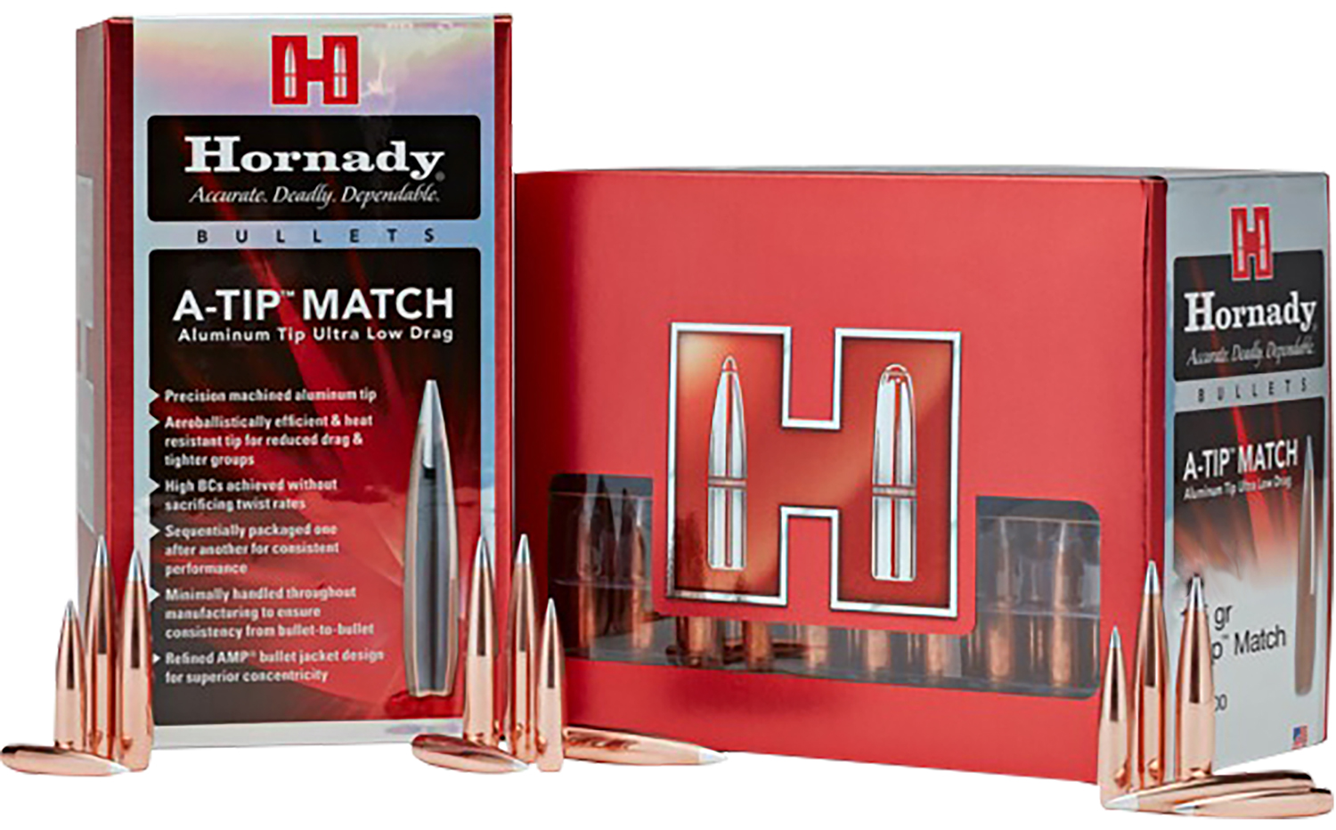 Hornady 22799   22Cal .222 76gr A-Tip Match 100 Per Box/10 Case