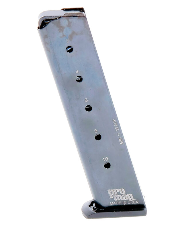 ProMag BER11   10rd 32 ACP Fits Beretta 3032 Tomcat Silver Steel