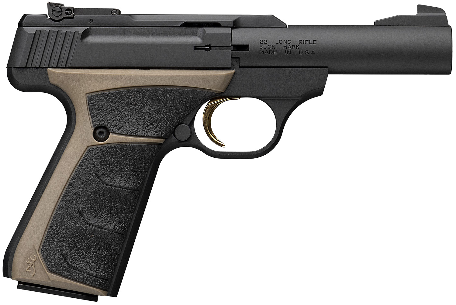 Browning 051603490 Buck Mark Micro Bull 22 LR 10+1 4" Matte Blued  Bull Barrel, Matte Black Serrated Slide, Matte Black Aluminum Frame, UFX Overmolded Grip