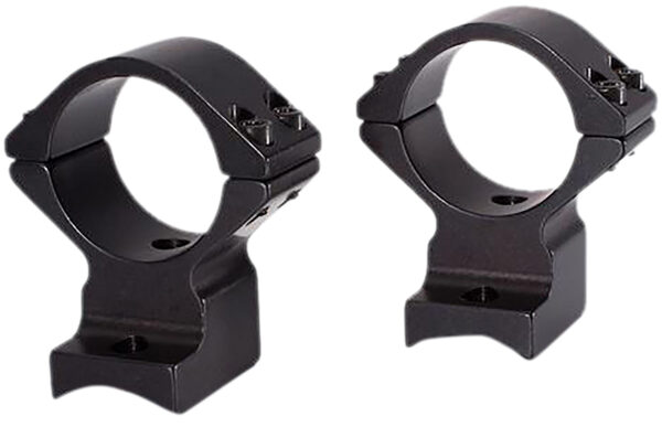 Talley 95X719 Scope Mount/Ring Combo  Black Anodized Aluminum 1" Tube, Savage (8-40) Round Receiver w/Accutrigger, High Rings