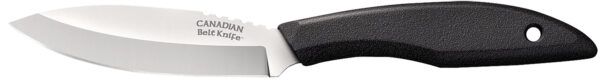 Cold Steel CS20CBL Canadian Belt 4" Fixed Drop Point Plain Cryo Quenched 4116 SS Blade, 4.50" Black Textured Polypropylene Handle
