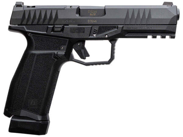 AREX 815537023893 Delta L Gen2 9mm Luger 17+1 4.50" Black Barrel, Black Nitride Optic Cut/Serrated Slide, Black Frame, Ambidextrous