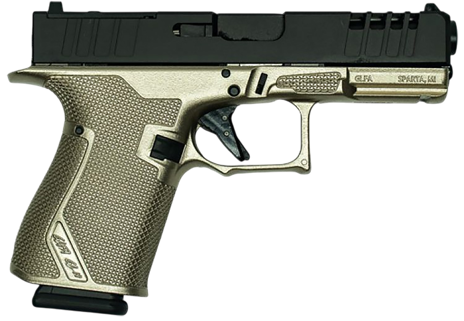 Great Lakes Firearms GL19GPLT Striker  Compact Frame 9mm Luger 15+1 4" Black Nitride Barrel, Optic Cut/Serrated/Window Cut Slide, Polymer Frame, RMR Footprint, Ambidextrous