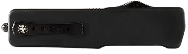 Templar Knife XMCABK121 Excalibur Money Clip 1.90" OTF Dagger Plain Black Oxide Stonewashed Powder Coated D2 Steel Blade, 3.38" Black Anodized Aluminum Handle