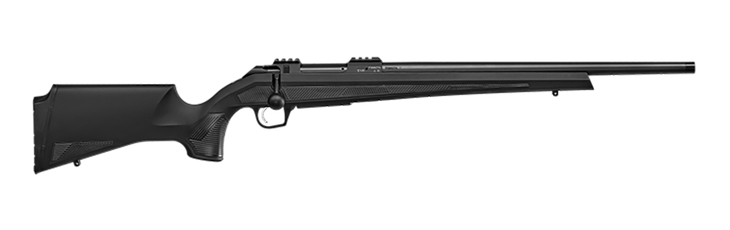 CZ-USA 07417 600+ Alpha 6.5 PRC 3+1 24" Black Nitride Threaded Barrel, Black Nitride Aluminum Receiver w/Weaver Rail, Black Soft Touch Fixed Polymer Stock
