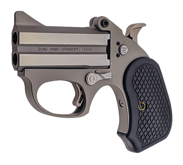 Bond Arms BAHB Honey B  22 Mag 2 Shot 3" Black Rough & Tumble Stainless Steel Barrel & Frame, Black Extended B6 Resin Grips