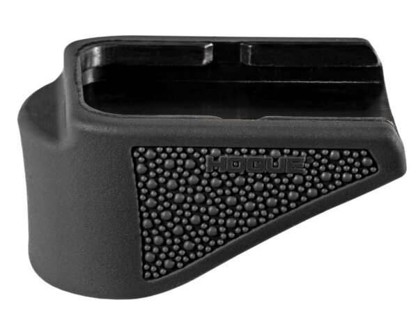 Hogue 18620  Extension Base Pad Fits Glock 26 Compatible w/ 10rd Magazine Black Overmolded Rubber