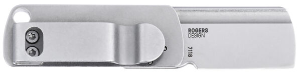 CRKT 7118 Box Key EDC 1.24" Folding Plain Stonewashed 12C27 Sandvik SS Blade, Stainless Steel Handle