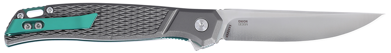 CRKT K440XXP SCAR EDC 3.30" Folding Plain Satin D2 Steel Blade, Gray Textured Aluminum Handle