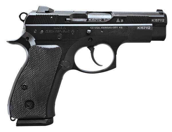 CZ-USA  75D PCT 50th Anniversary Elite Compact 9mm Luger 15+1 3.75" Black Steel Barrel & 50th Anniversary Engraved/Serrated Slide, Black Polycoat Aluminum Frame w/Beavertail, Black Rubber Grip