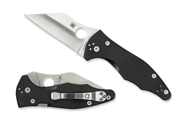 Spyderco C85GP2 Yojimbo 2  3.20" Folding Wharncliffe Plain Satin CPM S30V SS Blade/ Black Textured G10 Handle Includes Pocket Clip