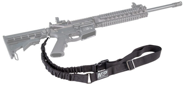 M&P Accessories 110030 Single Point Sling Kit Black Nylon w/ Adjustable Bungee Design for AR Platform
