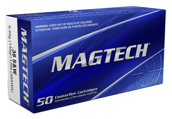 Magtech 38SWA Range/Training  38S&W 146gr Lead Round Nose 50 Per Box/20 Case