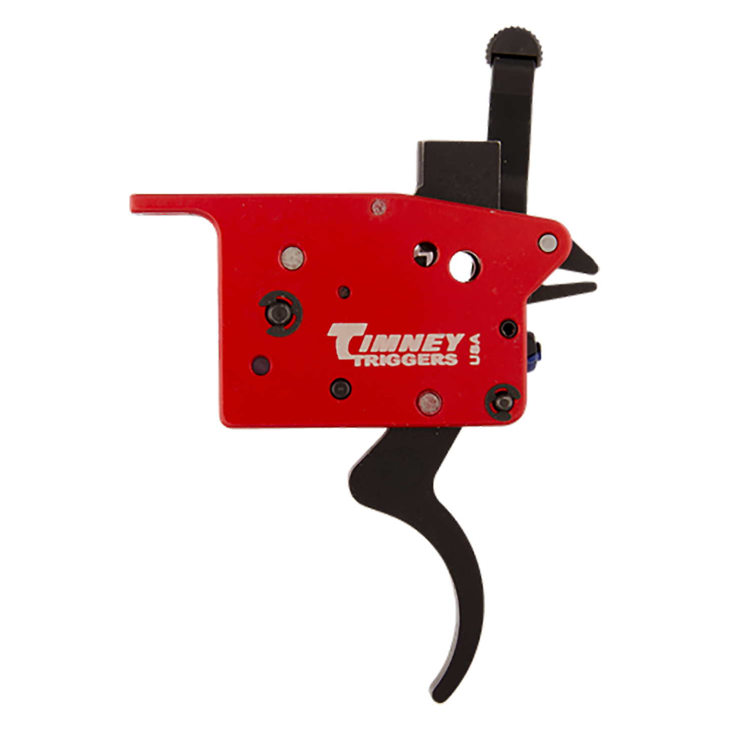 Timney Triggers 307 Featherweight Deluxe  Black/Red Curved Trigger 3 lbs Draw Weight Fits Mosin-Nagant