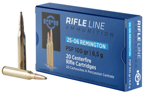 PPU PP2506P Standard Rifle  25-06Rem 100gr Pointed Soft Point 20 Per Box/10 Case