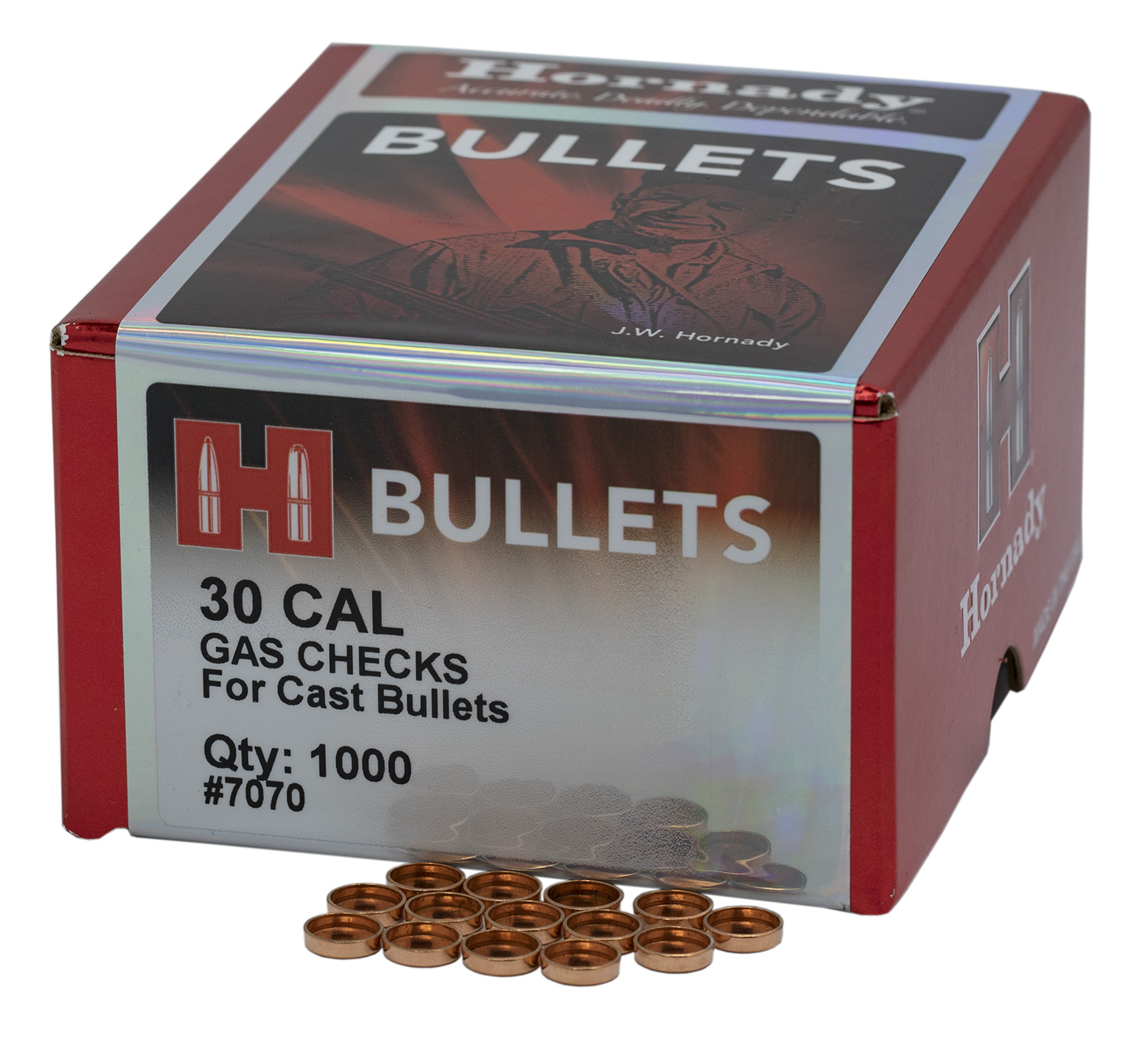 Hornady 7070 Crimp-On Gas Checks 30 Cal Cast Bullets/ 1000 Per Box