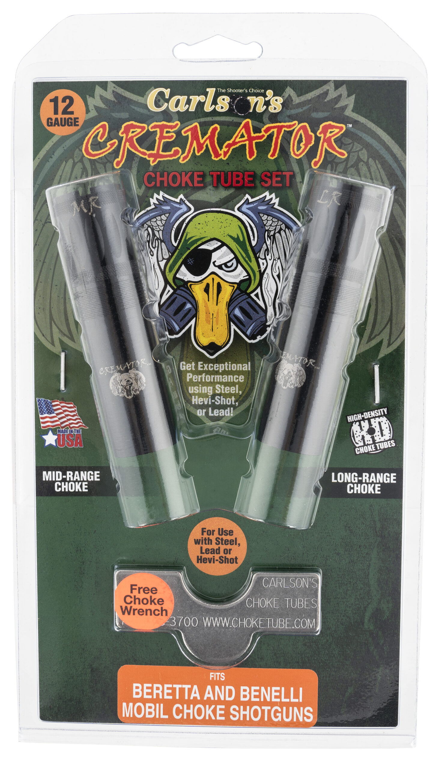 Carlson's Choke Tubes 11612 Cremator 11612 Berretta/Benelli Mobil 12 Gauge Mid/Long Range Non-Ported 17-4 Stainless Steel
