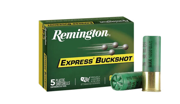 Remington Ammunition 20622 Express Buckshot 12Gauge 2.75" 0Buck Shot 5 Per Box/50 Case