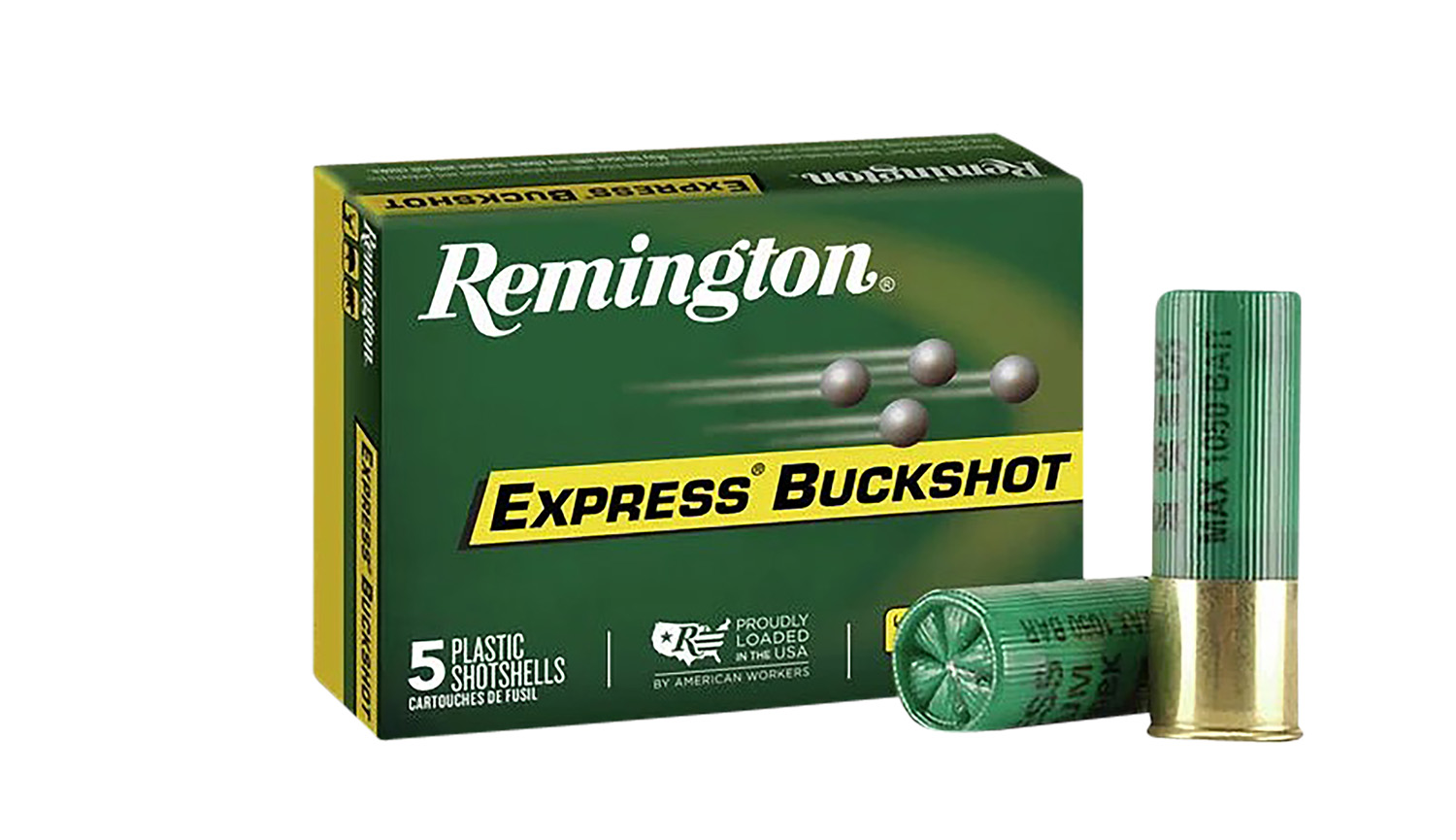 Remington Ammunition 20622 Express Buckshot 12Gauge 2.75" 0Buck Shot 5 Per Box/50 Case