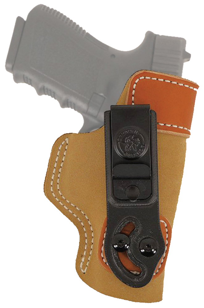 DeSantis Gunhide 106NAE1Z0 Sof-Tuck IWB Tan Leather/Suede Belt Clip Fits Glock 26/27 Right Hand