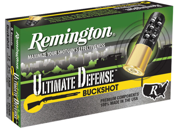 Remington Ammunition 20713 Ultimate Defense Buckshot 12Gauge 2.75" 00Buck Shot 5 Per Box/20 Case