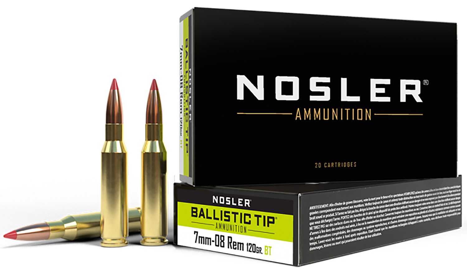 Nosler 40060 Ballistic Tip 7mm-08Rem 120gr Spitzer Ballistic Tip 20 Per Box/10 Case